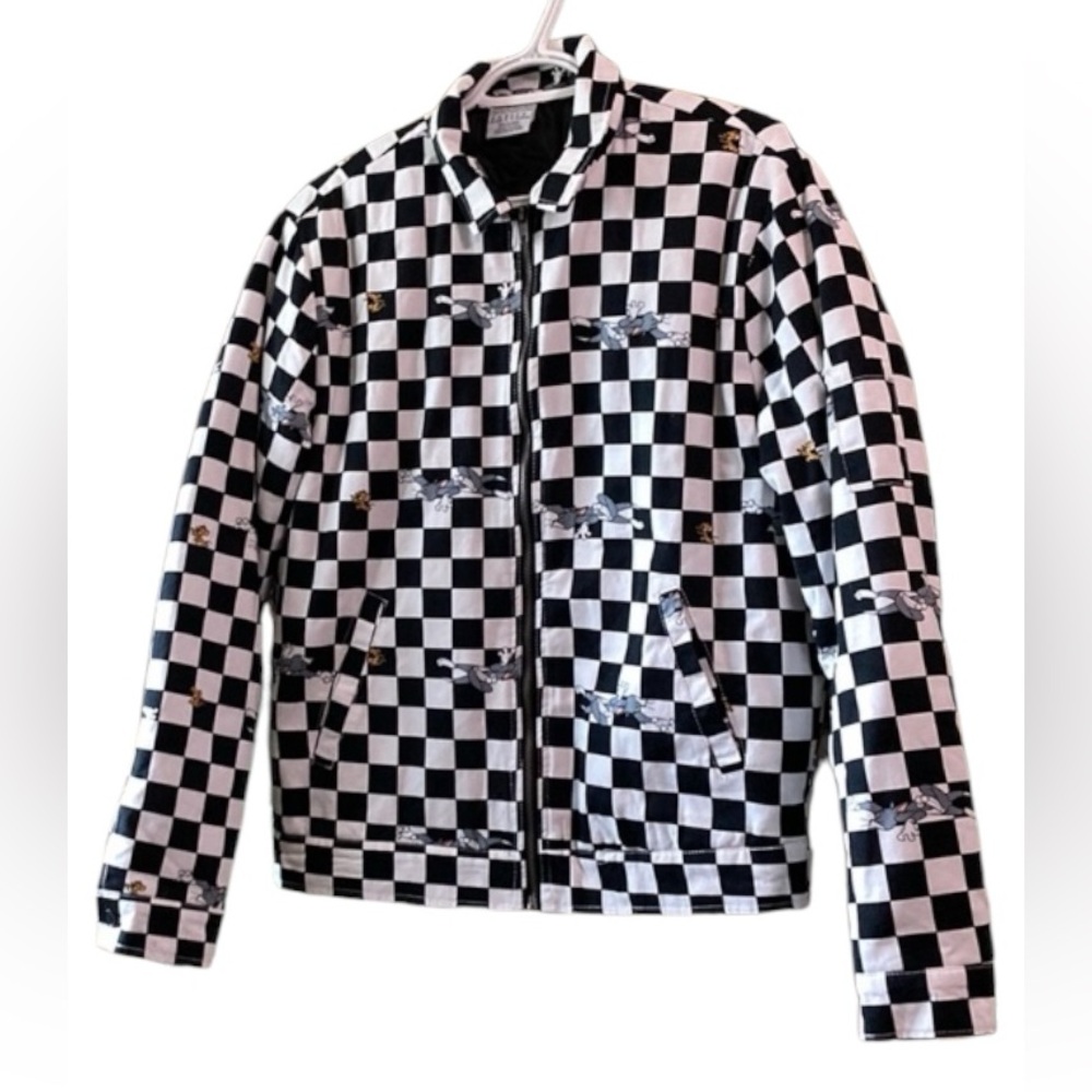 Tom and Jerry checkered bomber spring jacket cartoon